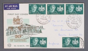 Mayfairstamps Australia FDC 1963 Anniversary of Canberra Multifranked WCS First
