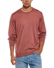 BRUNELLO CUCINELLI SUÉTER DE LANA DE SEDA FRAMBUESA PARA HOMBRE PRECIO DE VENTA SUGERIDO POR EL FABRICANTE $1815