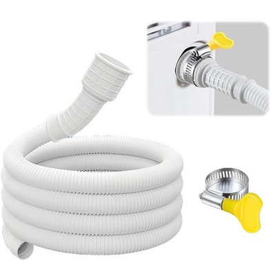 Portable Dehumidifier Drain Hose with Cuttable Rubber Adapter and Clamp,Flexi...