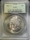 1881 S Morgan Silver Dollar PCGS MS-66 - 2nd Gen Holder