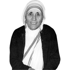 Mother Teresa (BW) Half Body Buddy Cutout