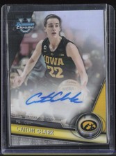 2023 Bowman University Chrome Caitlin Clark Auto Autograph REFRACTOR BCPA-CCL