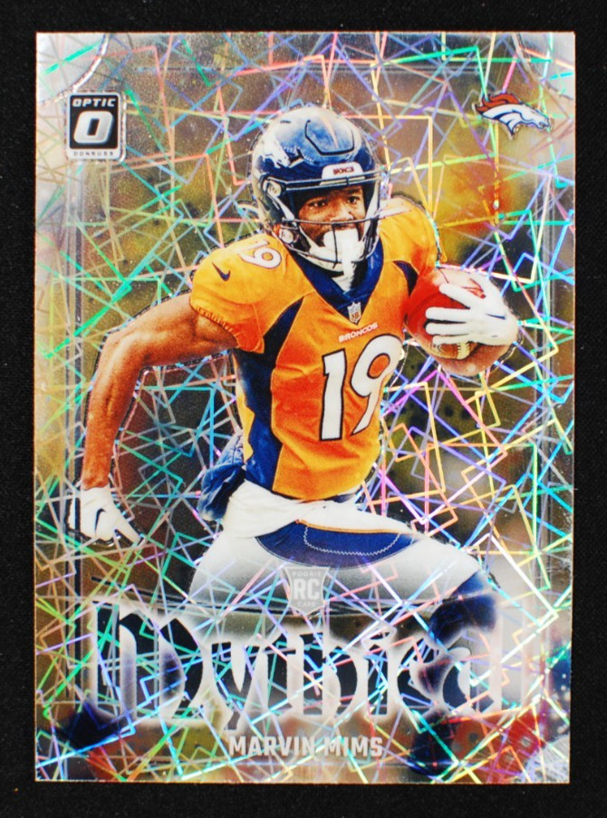 🌟 MARVIN MIMS - 2023 Donruss Optic MYTHICAL Case Hit SSP #21 - Broncos