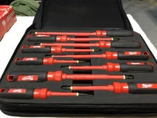MILWAUKEE 48-22-2210 INSULATED 1000V SCREWDRIVER SET 10 PCS SET BRAND NEW OPEN B