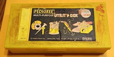 Vintage Pencil Box Pedigree Utility Box Full Of Colored Pencils Coloring Art USA
