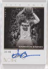 2019-20 Panini Noir Black and White 28/49 Harrison Barnes #NBW-HBA Auto 00hk