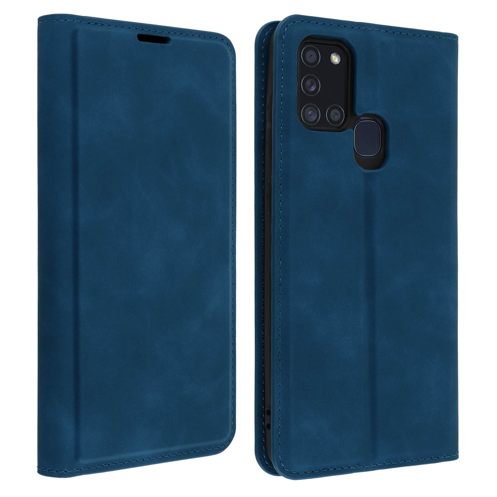 Housse Galaxy A21s avec support de visionnage et fente pour carte bancaire