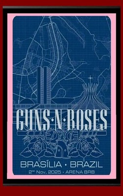 2025 GUNS N ROSES CONCERT POSTER WALL ART FOR BRAZIL SIZE 11X17 INCHES