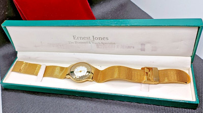 CHRISTIAN LARS Ladies Gold Tone Mesh Bracelet Watch - Working (PLS READ)