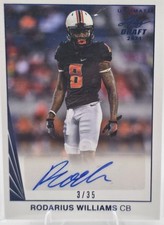 2021 Leaf Draft Rodarius Williams #BA-RW2 3/35 Auto Cowboys