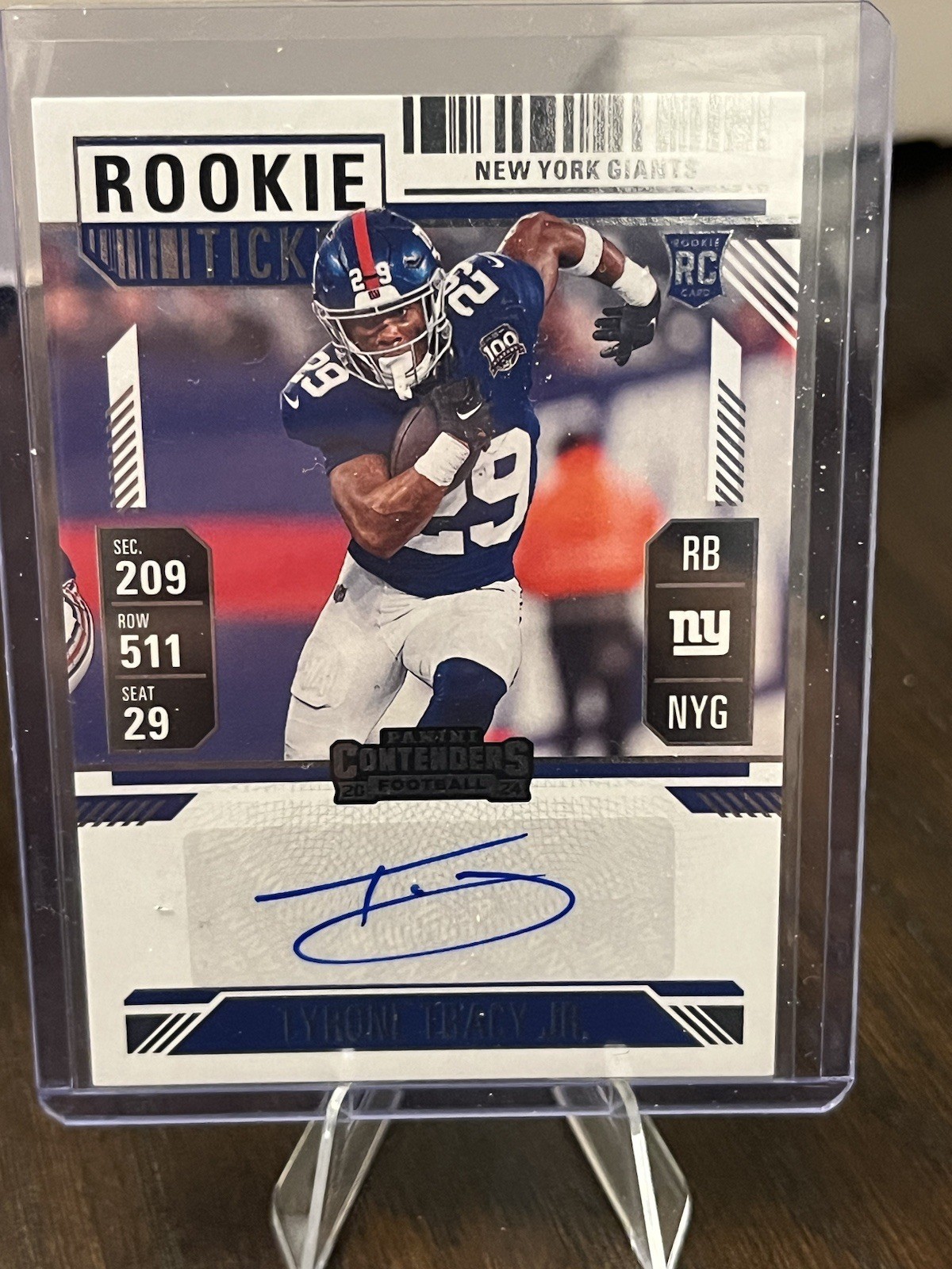 2024 Contenders Tyrone Tracy Jr. Rookie Ticket Variation Auto RC #179
