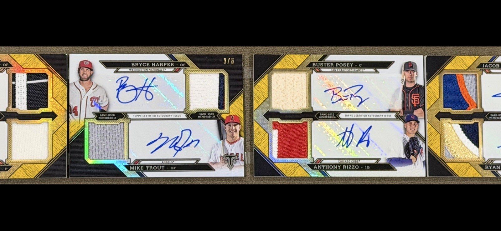 2016 Triple Threads 10 Player Patch Auto /5🔥 - Trout, Harper, Machado and More! view 3