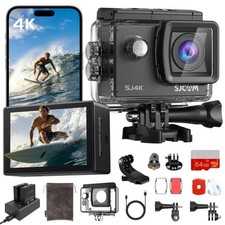SJCAM SJ4000 4K Action Kamera mit 64GB Karte, 40MP EIS Stabilisierung