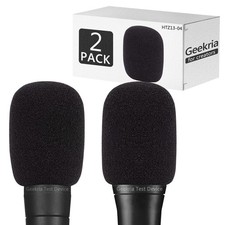 Geekria Foam Windscreen for Shure BETA57A, BETA58A, PGA48, PGA58 2 Pack