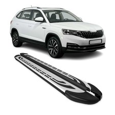 Trittbretter Seitenschweller für Skoda Kamiq 2019-2026 Silber Schwarz 2 tlg