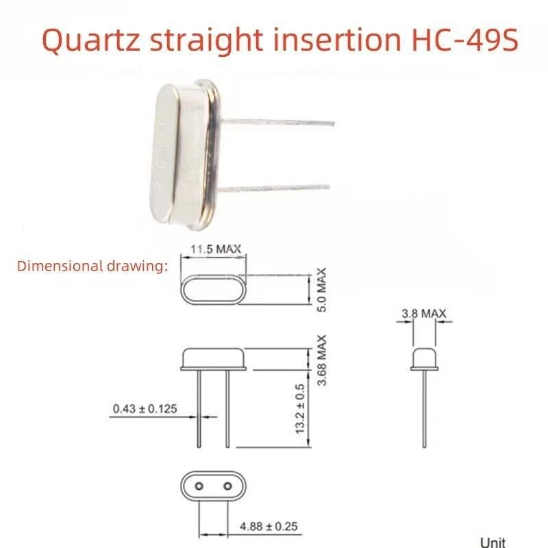 20PCS HC-49US Crystal Oscillator HC-49S 10.7MHz 10.700MHz quartz passive - Image 2 of 2