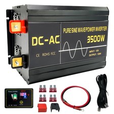 7KW Peak Car Power Inverter DC 12V to AC 110V 120V LCD Solar Converter Truck RV