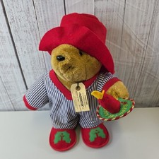 Paddington Bear Plush Toy With Christmas Candle Happy Holiday Darkest Peru