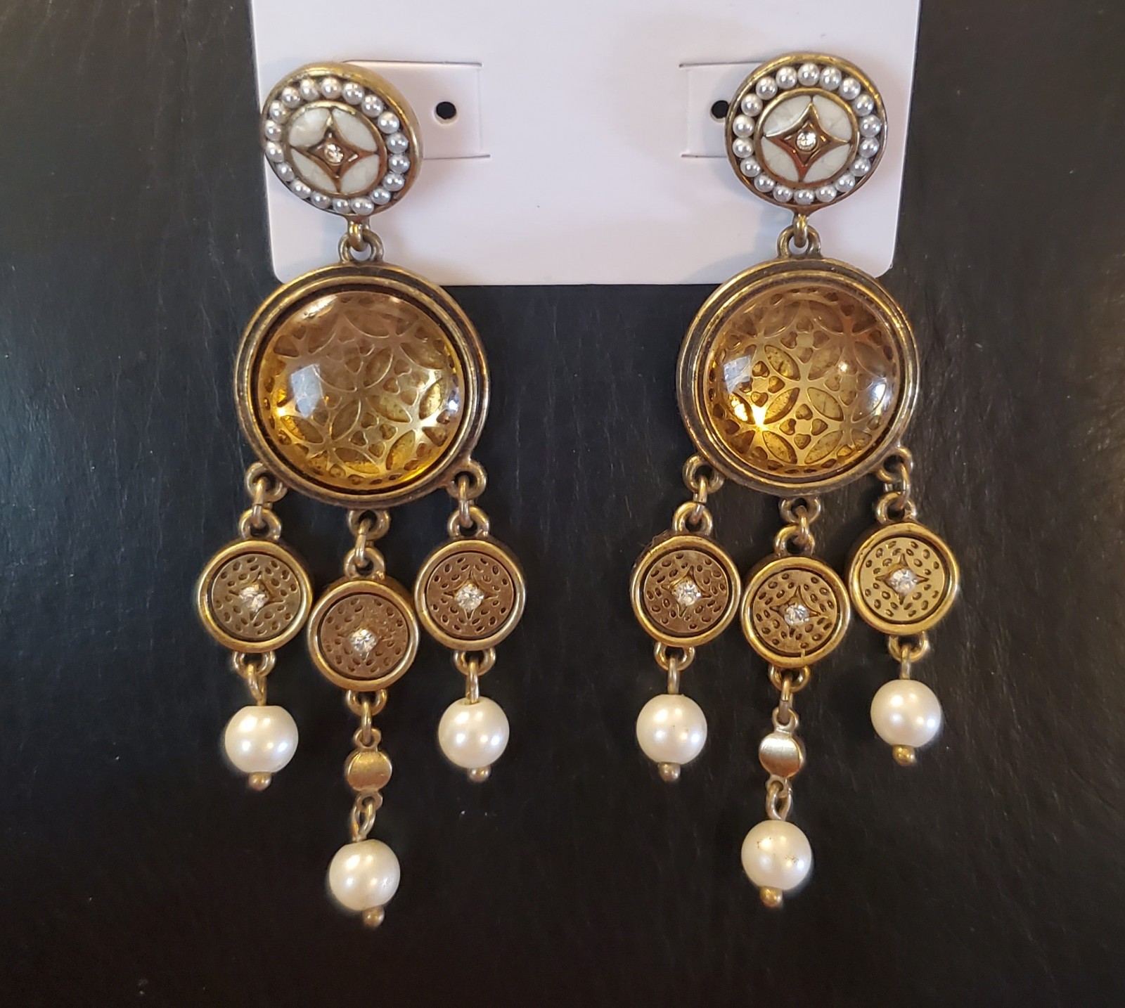 Chicos Beautiful Dangle Statement Earrings. Excel… - image 3