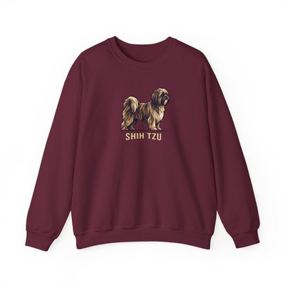 Geometric Shih Tzu Graphic Crewneck | Artistic Toy Breed Owner Gift
