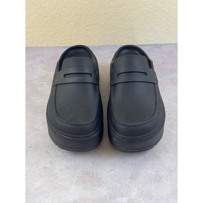 Crocs Stomp Platform Loafer Shoes W8/M6 Black Slip-On Goth Mule Classic Witchy