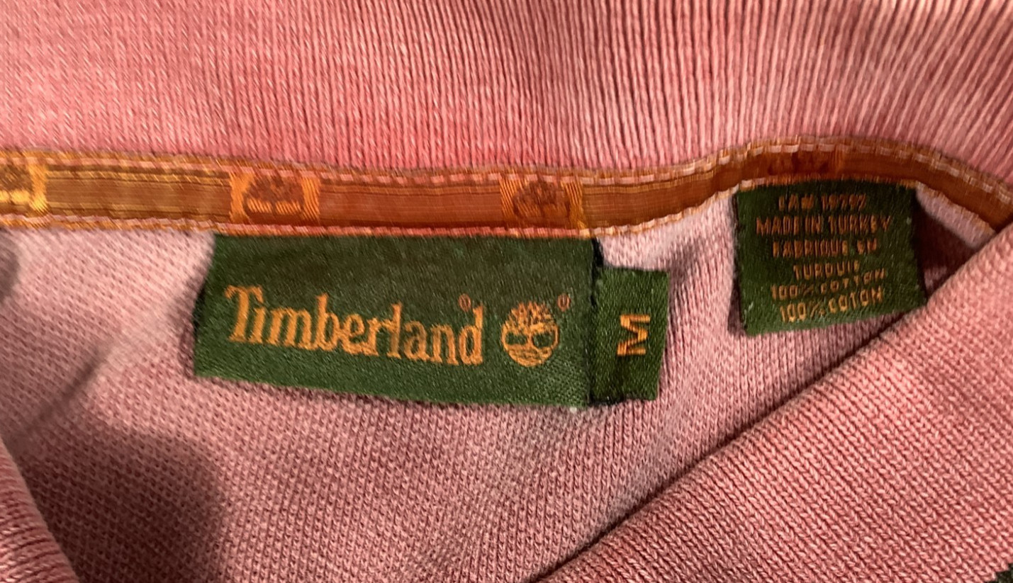 Vintage Pink Timberland Shirt Mens M Long Sleeve Men's Clothing 071x image 3