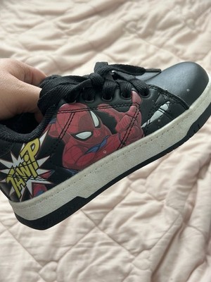 Heelys Spider-Man Boys' Sneakers with Wheels Black Lace Up Size 13