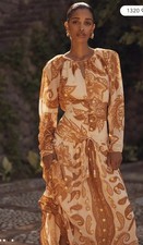 Farm Rio x Anthropologie Long-Sleeve Jacquard Maxi Dress Sz. XS