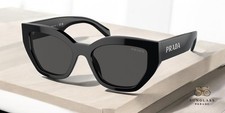 PRADA PR A09S 1AB5S0 Black Dark Grey 53 mm Wo...