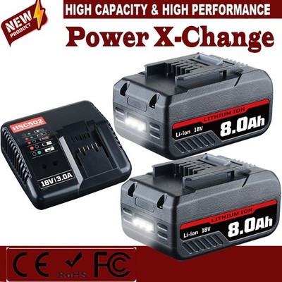 2x 8,0Ah Akku Für Einhell 18V Ersatzakku POWER X-CHANGE Lithium PXC Batterien