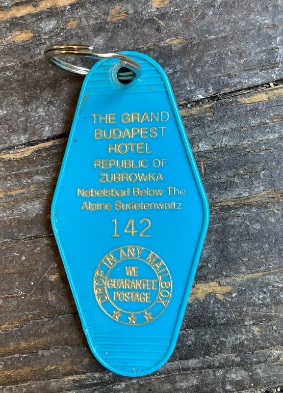 The Grand Budapest Hotel Retro Motel Keyring Keychain Key Ring Wes Anderson