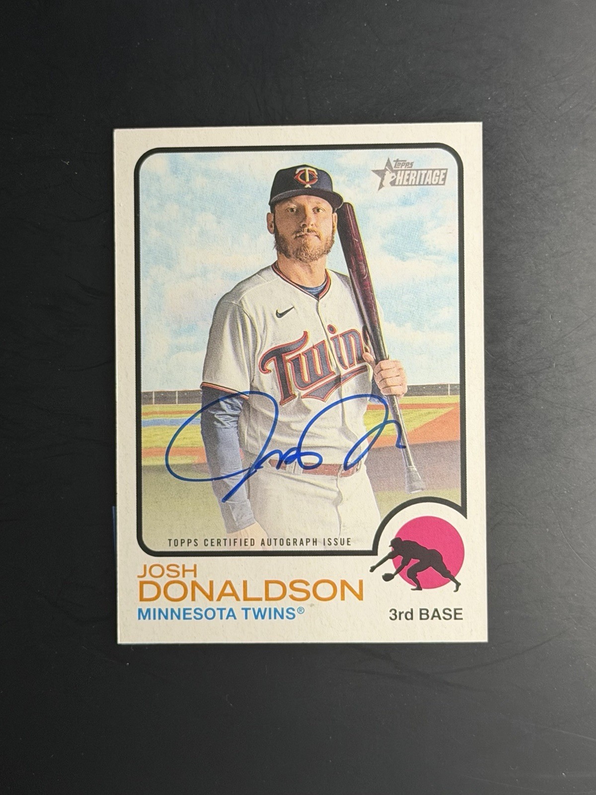 2022 Topps Heritage Josh Donaldson Real One Auto