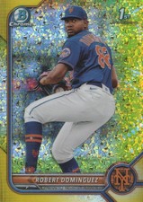 2022 Bowman Chrome Prospects Yellow Mini-Diamond #BCP51 Robert Dominguez /75