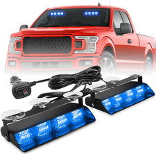 2002l Emergency Dash Strobe Lights Blue Safety Lights Flashing Warning Hazard