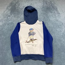Polo Bear By Ralph Lauren Hoodie Boys Medium Multicolor Fleece Lined Winter Warm