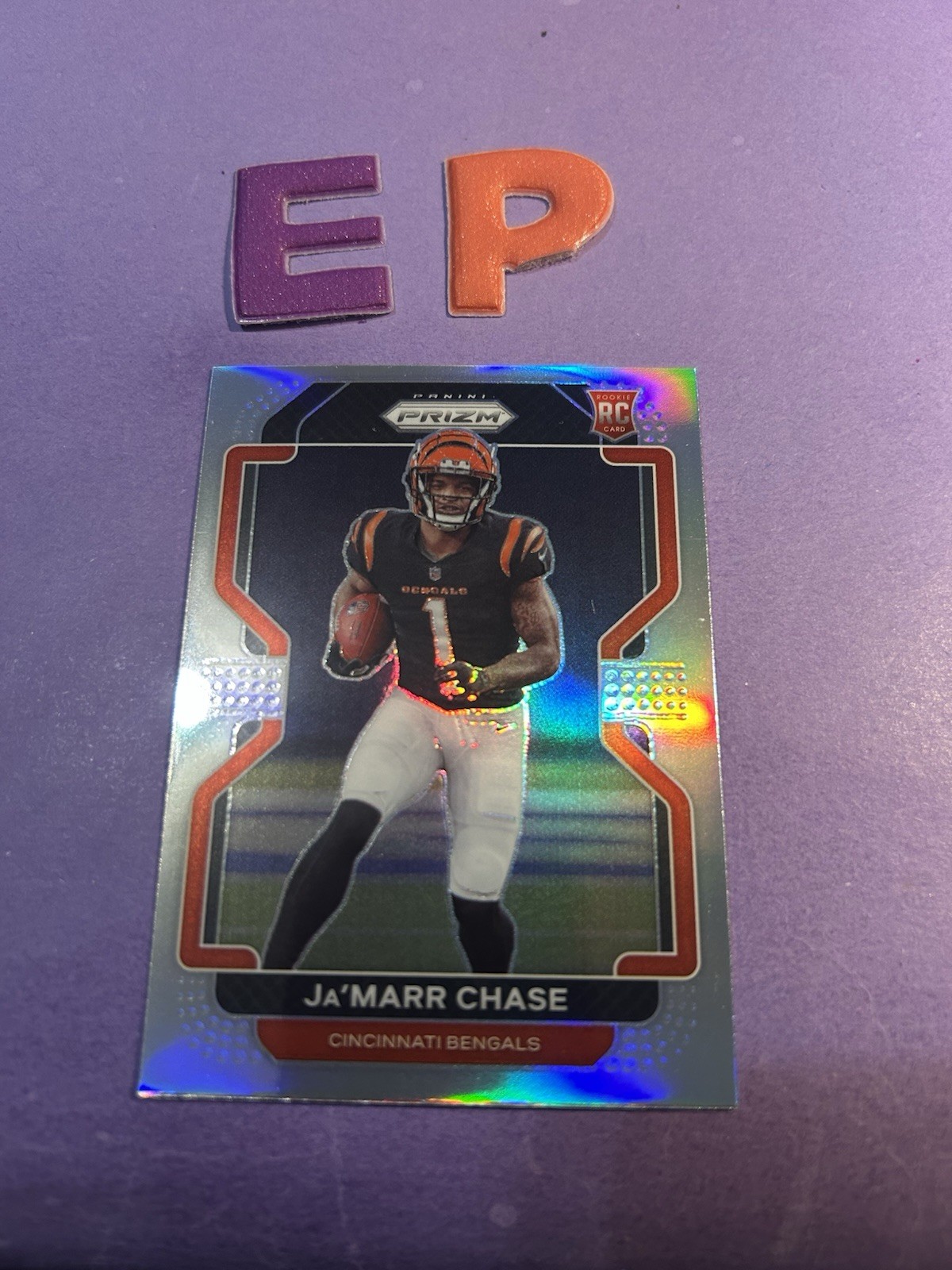 2021 Panini Prizm Silver Holo Variation JAMARR CHASE #V-337 RC Rookie Bengals