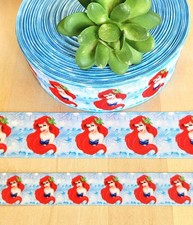 7/8 1.5" 1 YD The Little Mermaid Grosgrain Ribbon Ariel Disney Princess