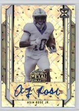2021 Leaf Metal Draft Silver Marble 13/60 Asim Rose Jr #BA-ARJ Auto 0q1p