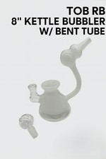 TOB RB 8" Kettle Bubbler w/ Bent Tube – Color/Clear | Premium Glass Water Pipe