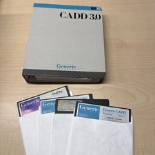 Generic IBM PC CADD 3.0 Computer Software Operators Manual With Floppy Disks