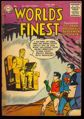 World's Finest Comics #81 Golden Age Batman Superman Vintage DC Comic 1956 GD+