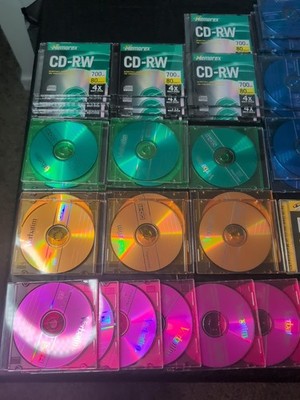 Lot 58 Verbatim DataLifePlus CD-R Memorex CD-R CD-RW DVD+RW Blank Media Jewel...