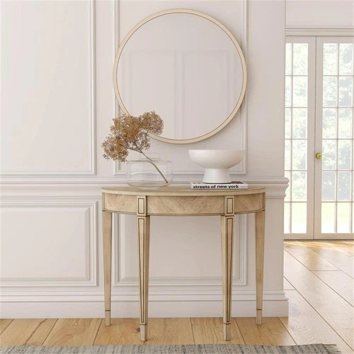 Hampton Demilune Antique Beige  Console Table - Picture 7 of 7