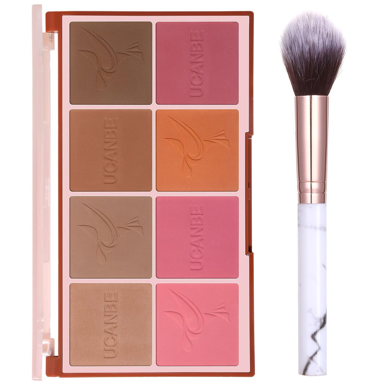 8 Colors Face Matte Blush Palette Shading Blusher - Buildable Facial Cheek Blush