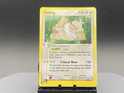   Slaking 12/109 EX Ruby Sapphire Holo Rare Pokémon Card Swirl