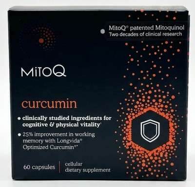 MitoQ Curcumin Advanced CoQ10 Antioxidant - 60 Caps Exp Date 04/2027