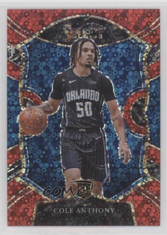 2020 Panini Select Concourse Red Disco Prizm 35/49 Cole Anthony Rookie RC 0rc7