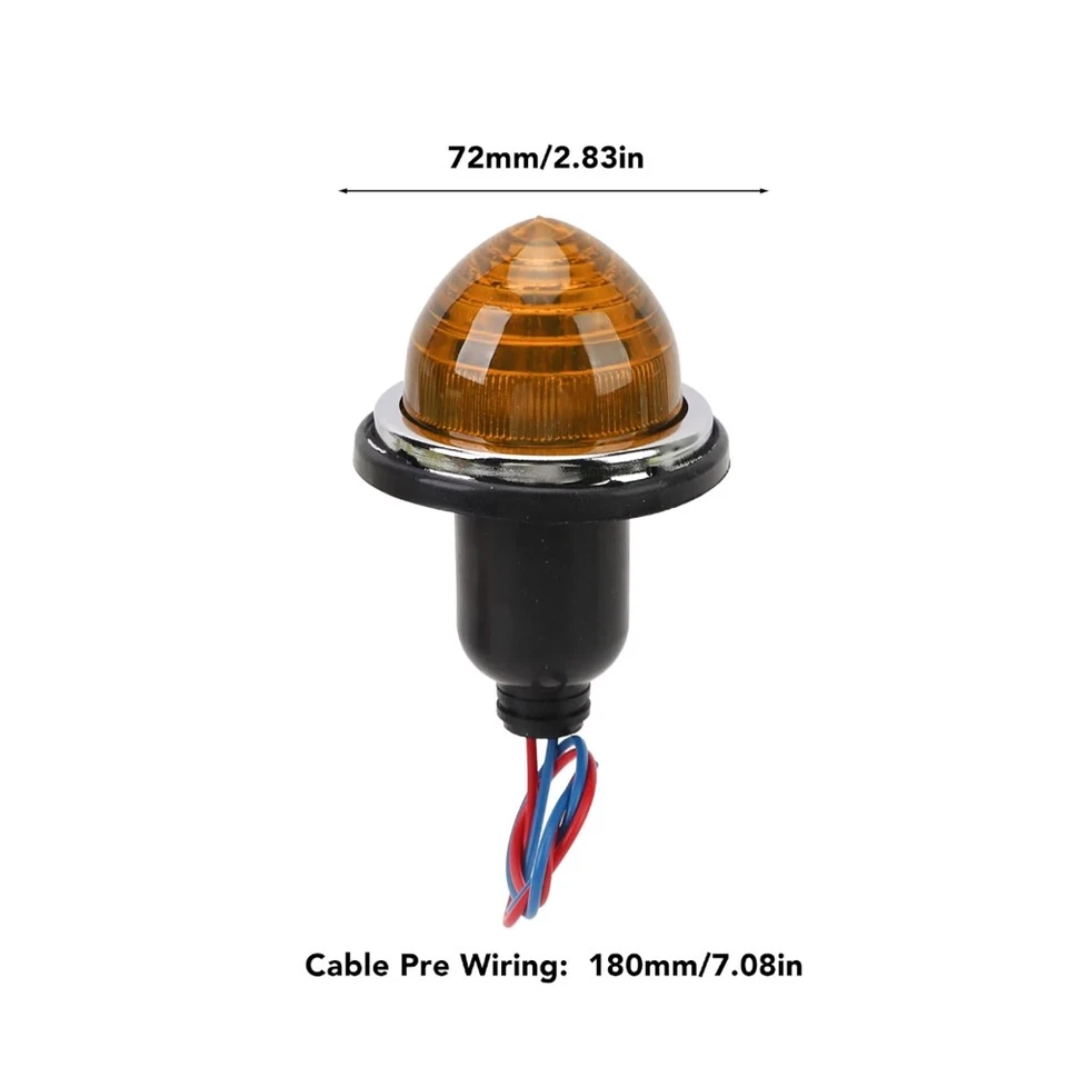 Luces de intermitente/parada ámbar delanteras/traseras de 72 mm 2 piezas para Mini Morris Minor clásico Foto 2 de 4