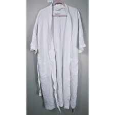 Frette 1860 Waffle Weave Spa Robe White XL Luxury Hotel Bathrobe Cotton Shawl
