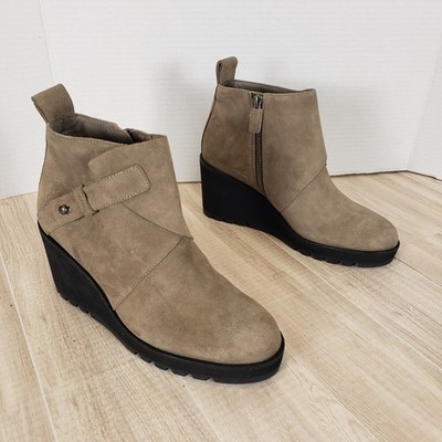 Eileen Fisher Wedge Bootie Tinker Sp Mongoose Sport Suede 7M